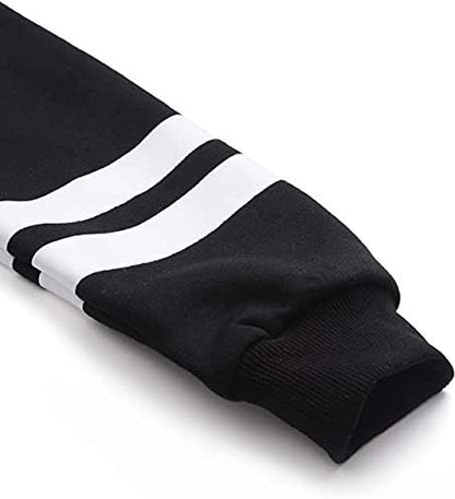 Teen Girls Hooded Sweatshirt Trendy Womens Long Sleeve Cute Graphic Hoodies Pullover Tops (Large, Black)