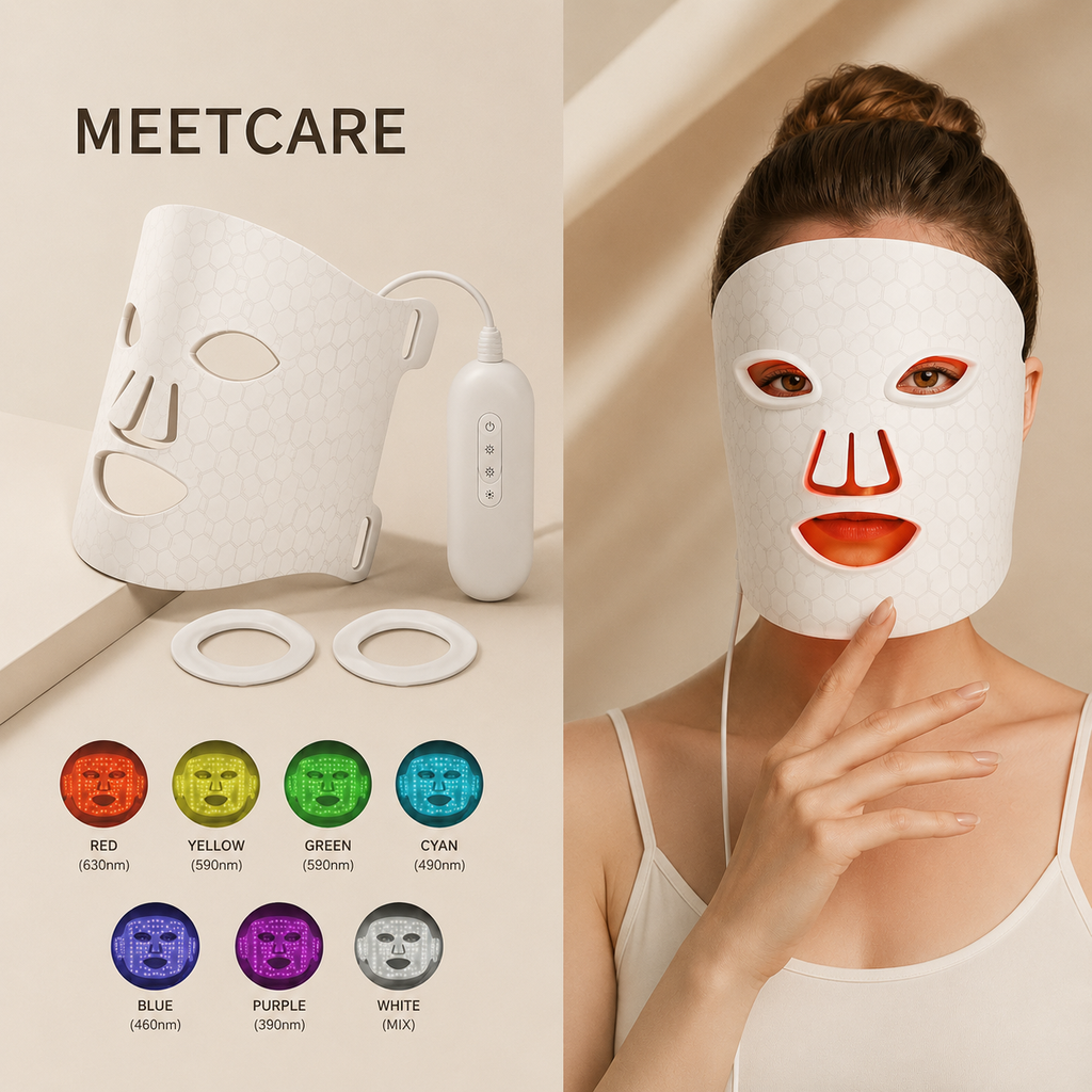 Wireless LED Face Mask with Neck 7 Colors