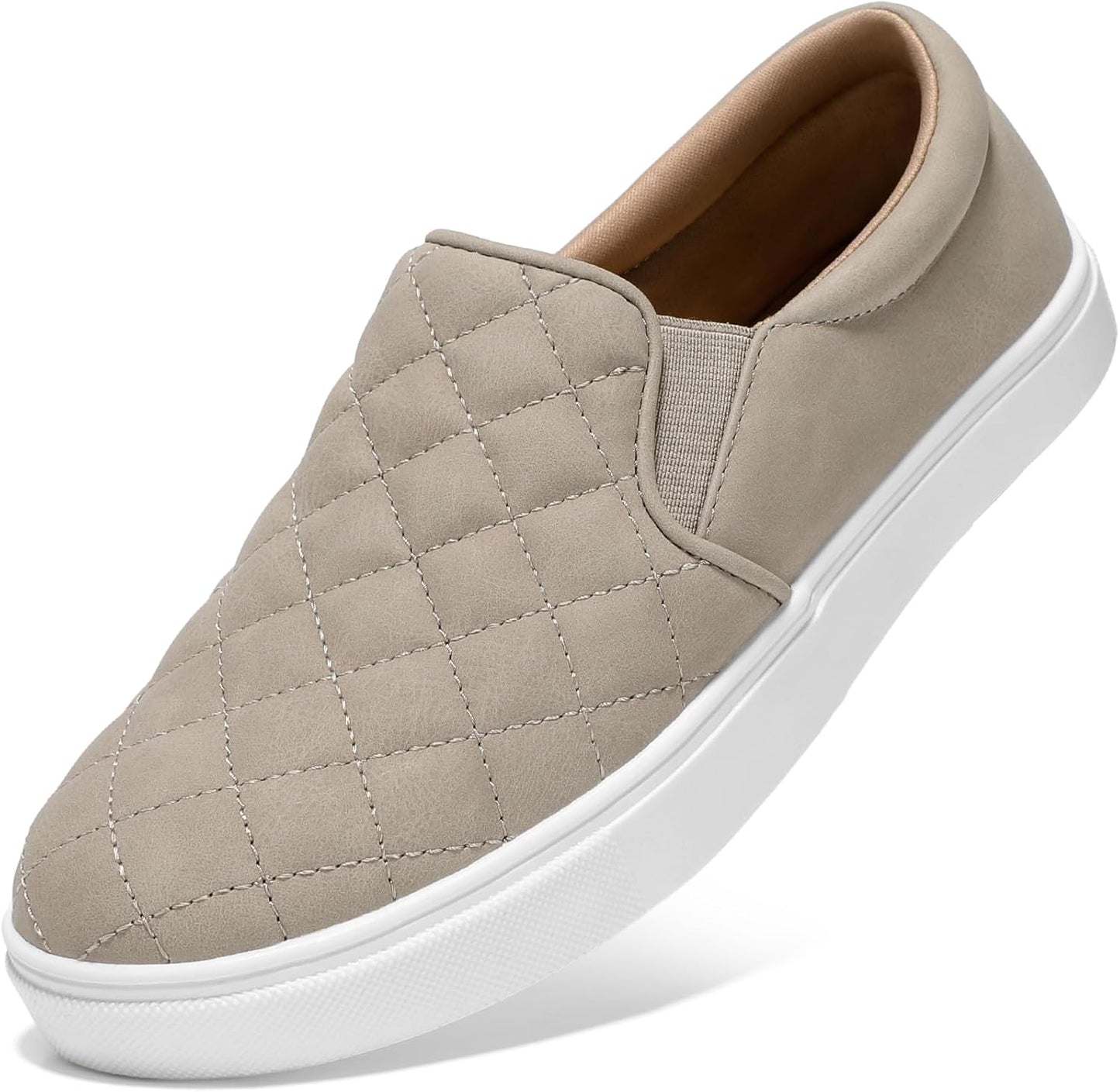Loafers for Women Memory Foam Slip on Sneakers Elees Quilted 1.0 Comfort Fall Shoes